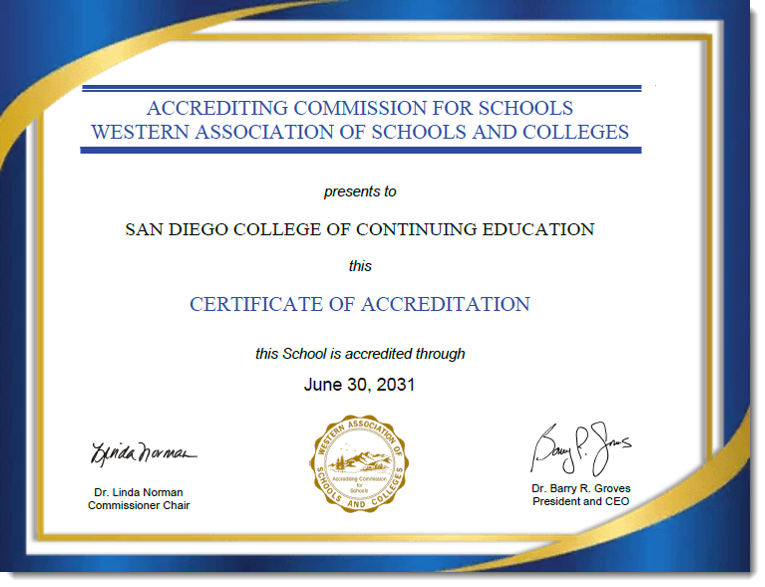 Certificate of Accreditation