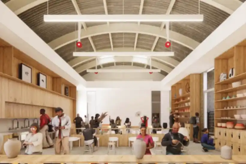 rendering of new ceramics classroom