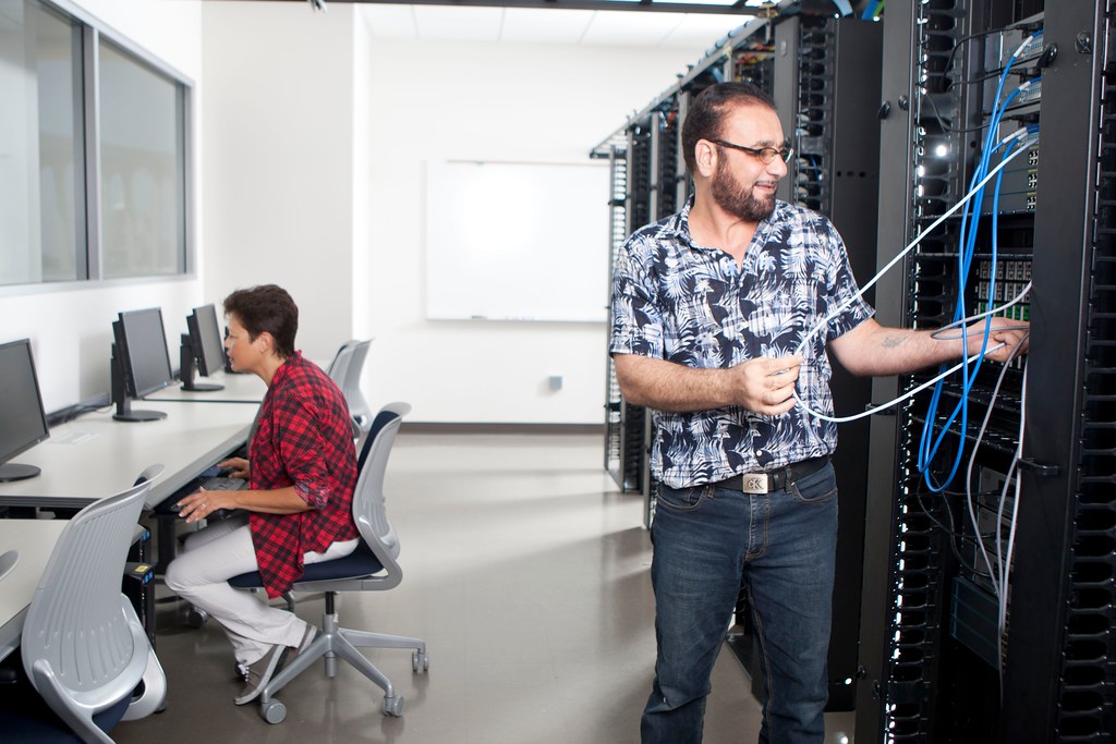 Students prepare for cyberattacks and network infiltration through hands-on equipment and simulation software at San Diego College of Continuing Education.