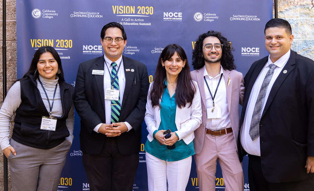 Dr. Sonya Christian, Chancellor of California Community Colleges with community college students