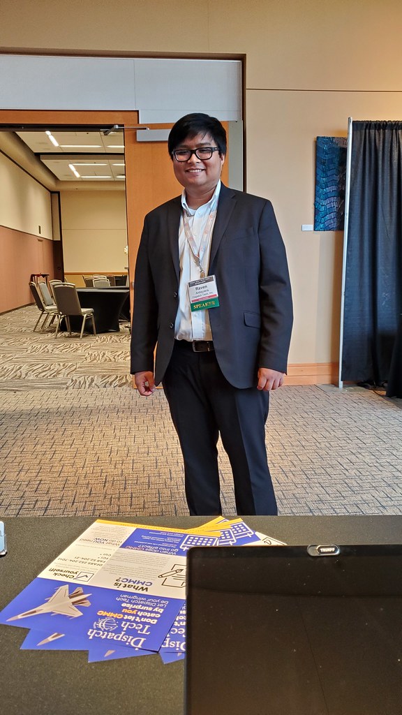 Raven Antiquiera Speaking about IT strategy during conference