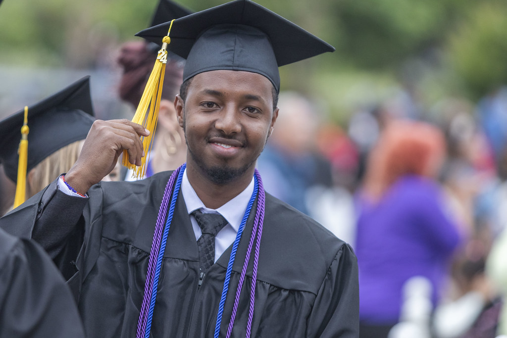 Student graduates from San Diego College of Continuing Education during 2024 commencement 