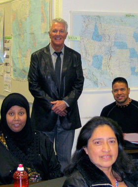 Bob Gannon and students