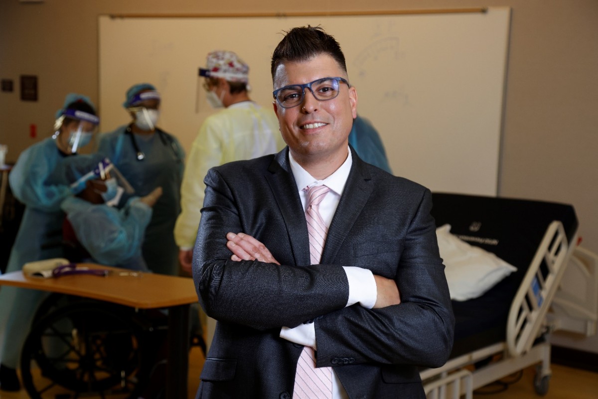 New Chancellor Dr. Carlos O. Turner Cortez at the SDCCD’s César E. Chávez Campus in Barrio Logan.