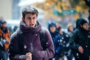 student shivering