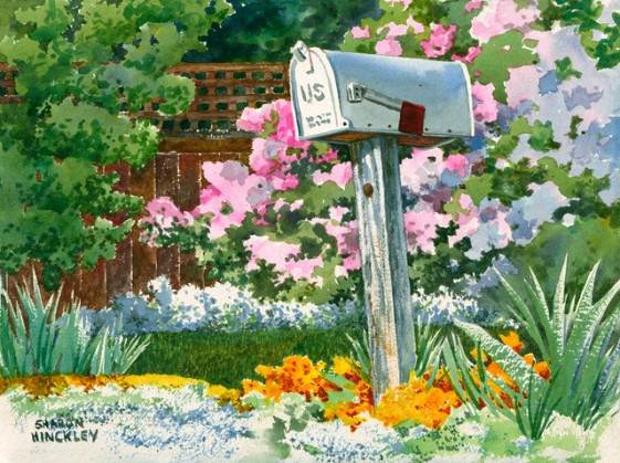 painting of a mailbox