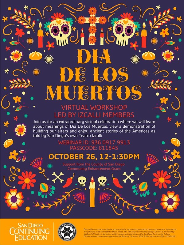  San Diego Continuing Education Hosts Live Virtual Día de los Muertos Celebration with Izcalli