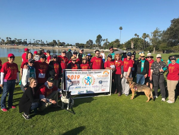 Team ABI (SDCCE students, teachers, and community) participate in surviveHEADSTRONG Walk for Recovery in 2019 at De Anza Cove
