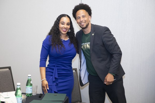 SDCCE President Dr. Tina M. King and Sacramento State President Dr. Luke Wood at the Black Honors College Signing Ceremony