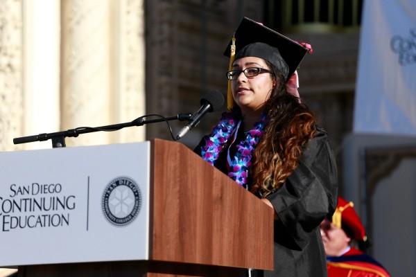 SDCE Graduate Yesenia Lopez Addresses Graduating Class of 2018