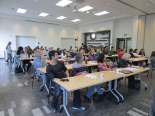 group of people at North City Campus in classroom