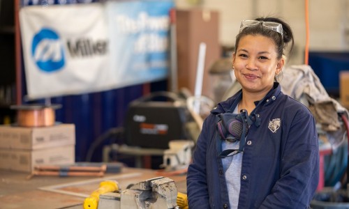 Samantha Marasigan automotive and welding student at SDCCE