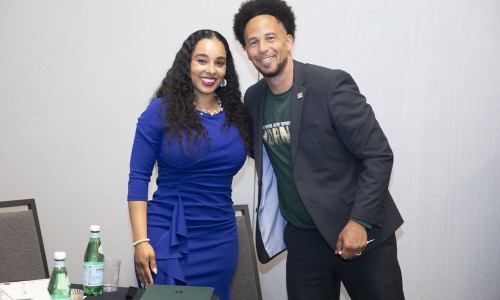 SDCCE President Dr. Tina M. King and Sacramento State President Dr. Luke Wood at the Black Honors College Signing Ceremony
