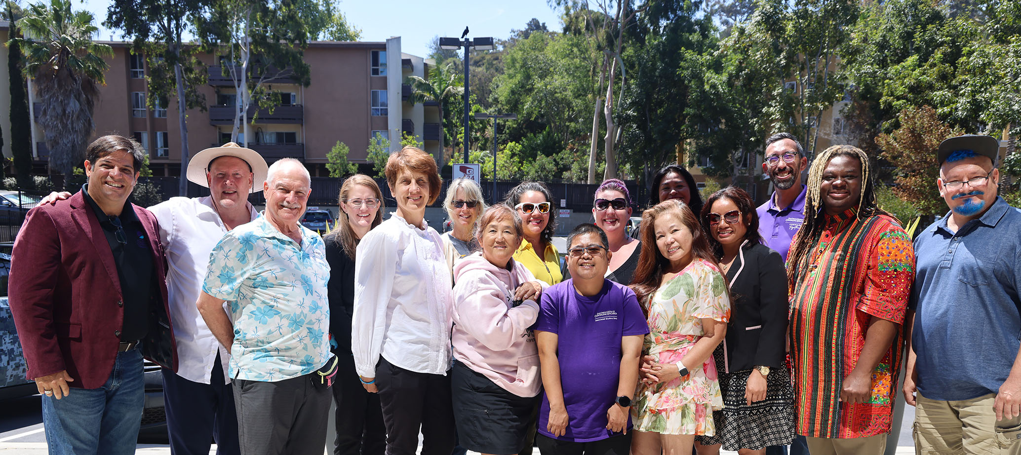 Associated Student Body students posing for picture outside